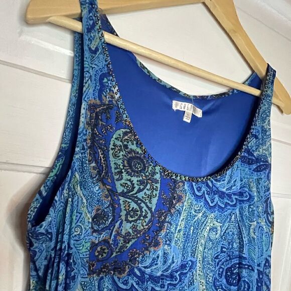 Spense Accordian Style Sleeveless Handkerchief Dress - Picture 5 of 12